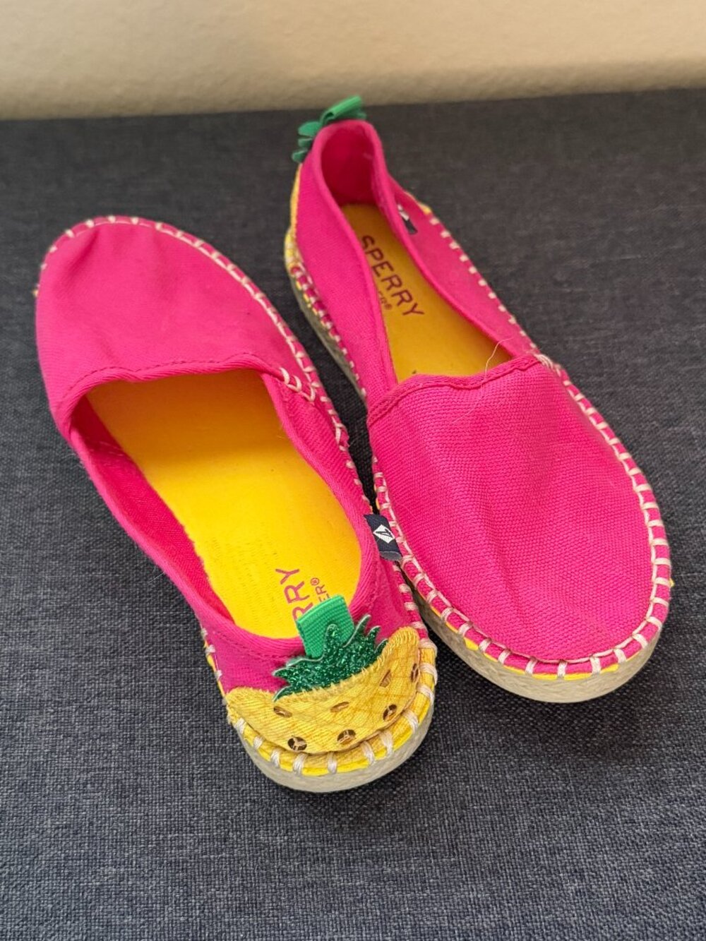 Kids' Pink Pineapple Slip On Shoes, Size 13M
